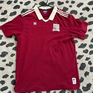 Adidas magenta skateboarding collared shirt